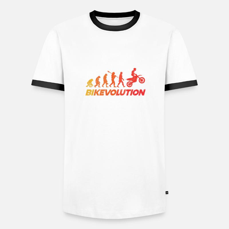 Motorcycle Evolution Vintage Shadow Biker Männer Kontrast-T-Shirt