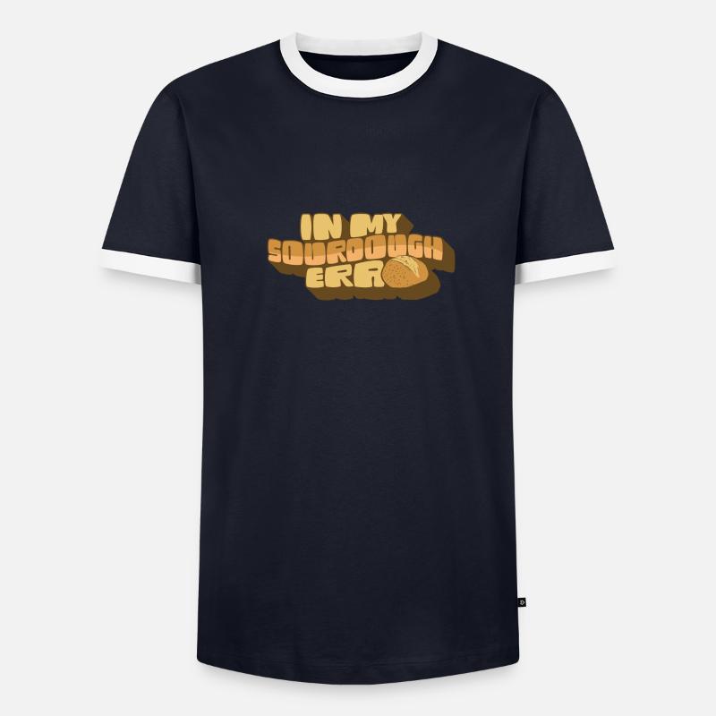 Dans mon ère au levain Home Baker Funny Bread Baking T-shirt contrasté Homme