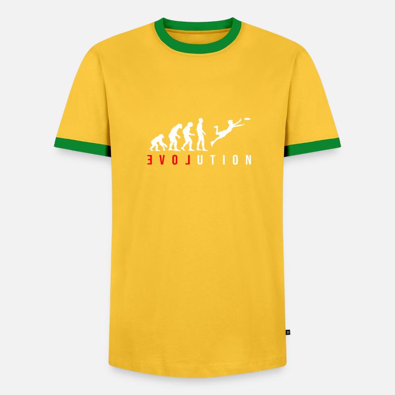 Ultimate Frisbee Evolution - Männer Kontrast-T-Shirt - undefined