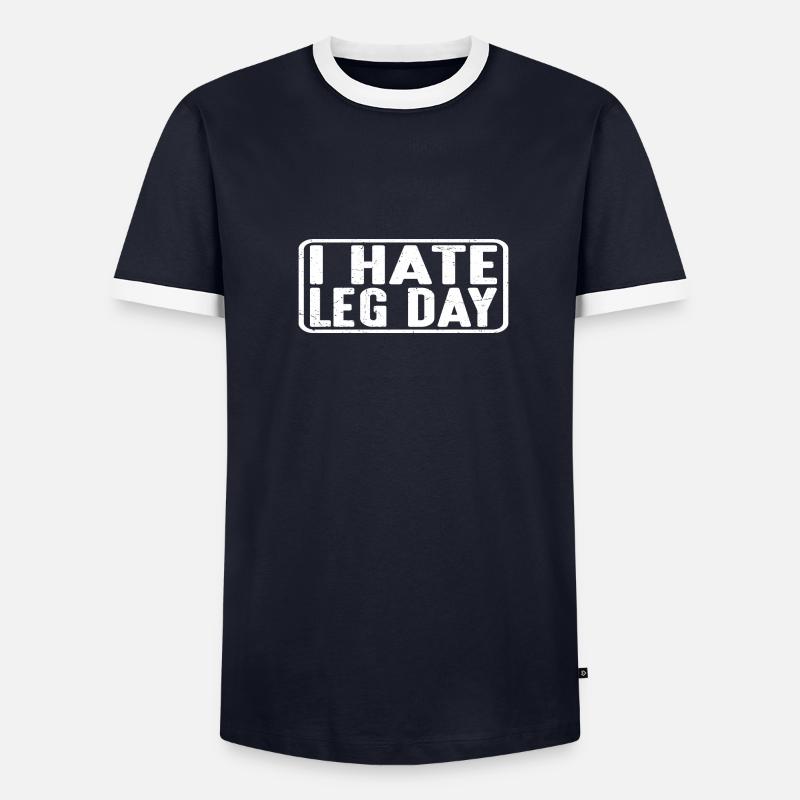 I Hate Leg Day 13 - Männer Kontrast-T-Shirt - undefined