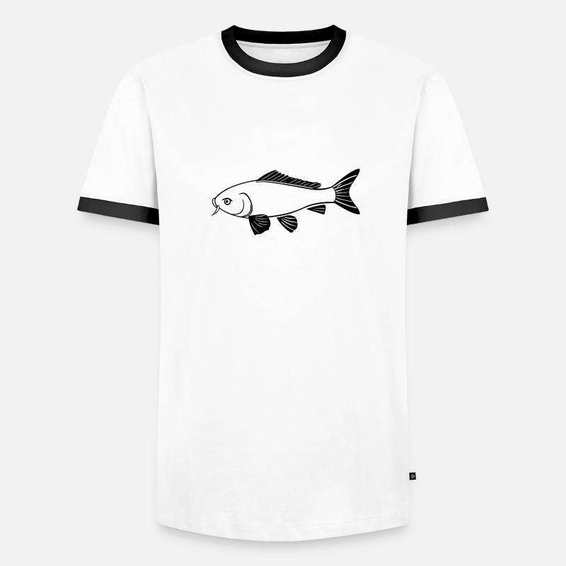 Fisch Männer Kontrast-T-Shirt