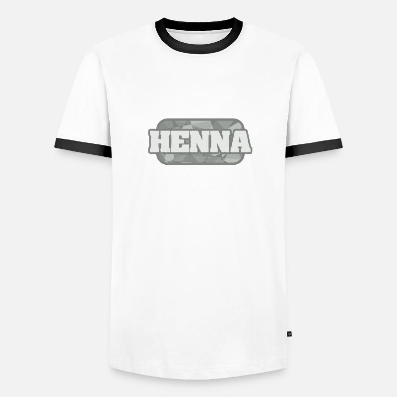 Henné T-shirt contrasté Homme