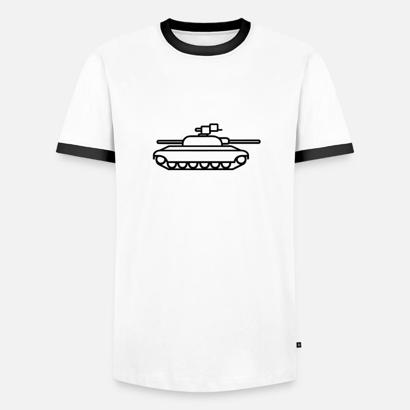 Panzer Männer Kontrast-T-Shirt