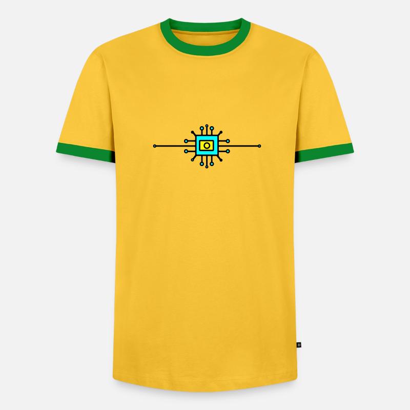 Computer Chip Digital Sensor - Männer Kontrast-T-Shirt - undefined