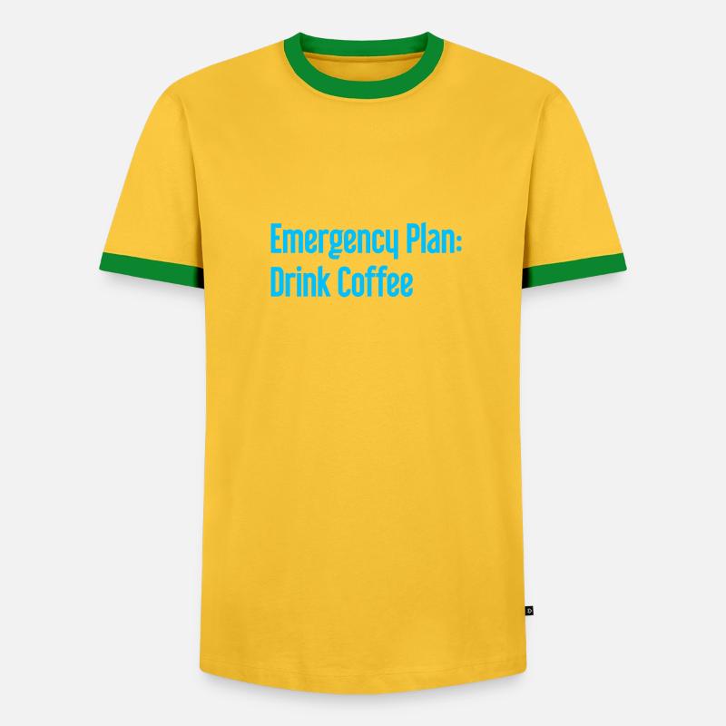 Coffee Contingency Plan - Men's Ringer Shirt - undefined
