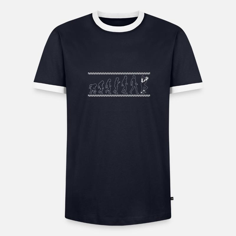 Ska Tänzer Evolution Ska Musik unhöflich junge Männer Kontrast-T-Shirt