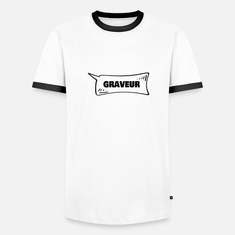 Speech Bubble Engraver Men's Ringer Shirt