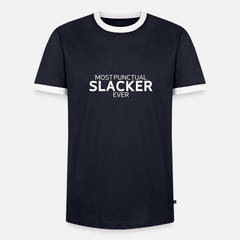 Most Punctual Slacker Ever - Men's Ringer Shirt - undefined