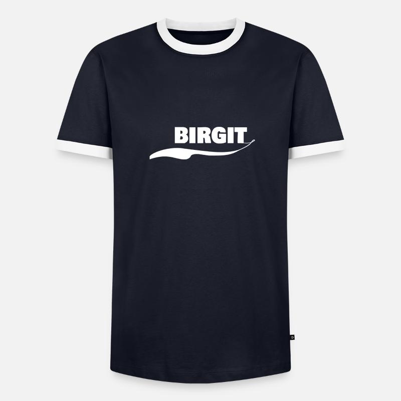 First name Birgit - Men's Ringer Shirt - undefined