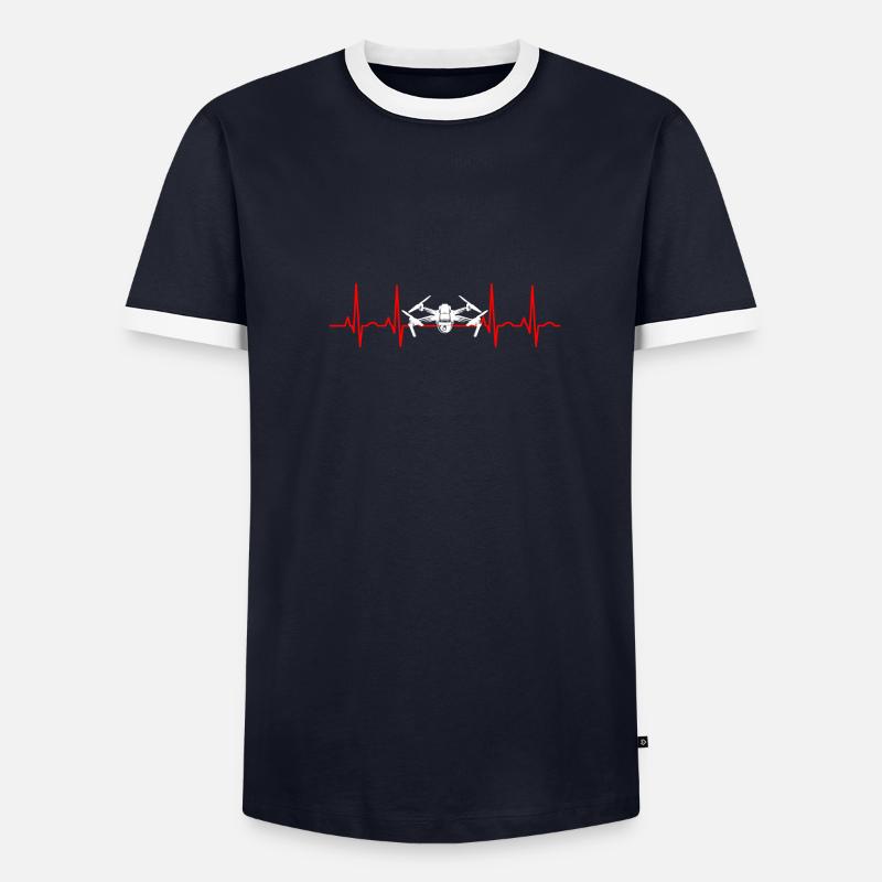 Heartbeat Drone Drones Men's Ringer Shirt