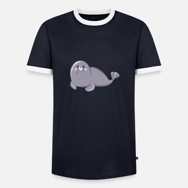 Phoque T-shirt contrasté Homme