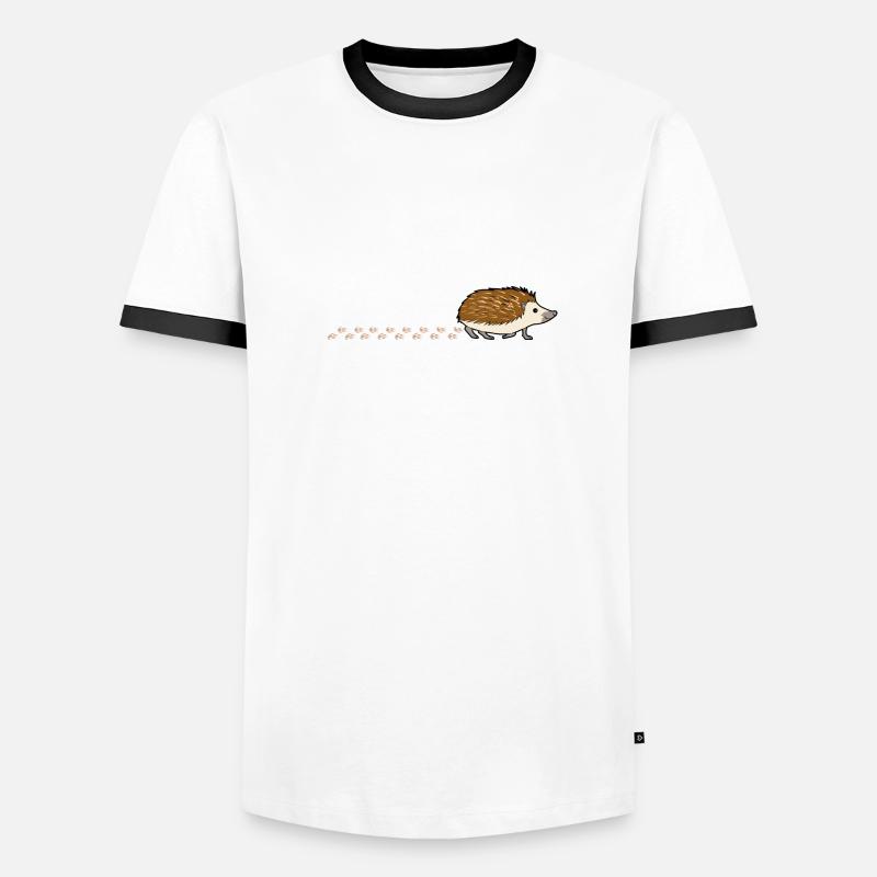 Empreinte de patte de hérisson mignon T-shirt contrasté Homme