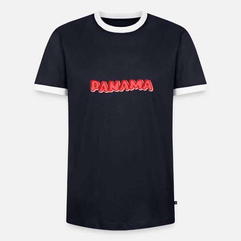 Le Panama comme vacances T-shirt contrasté Homme