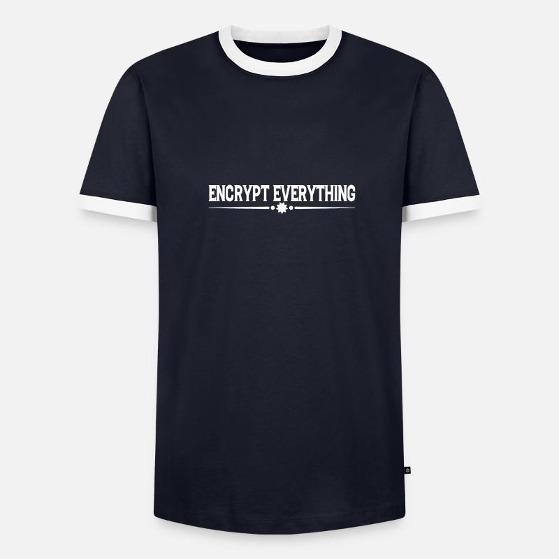 Encrypt Everything 7 - Männer Kontrast-T-Shirt - undefined