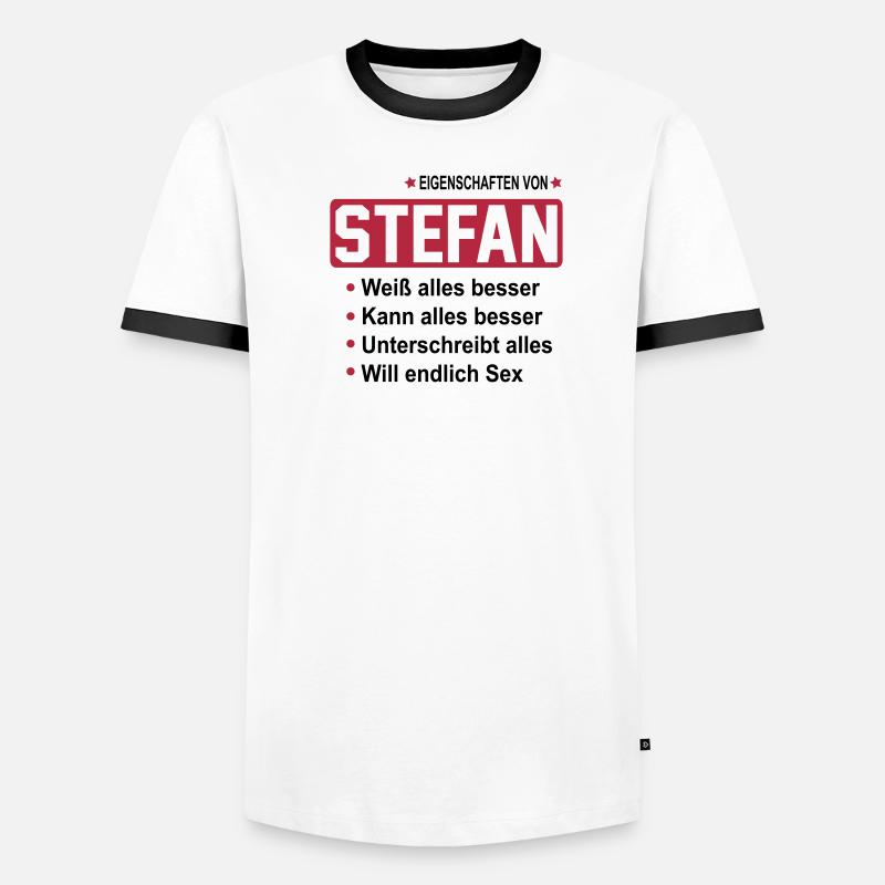 stefan Männer Kontrast-T-Shirt