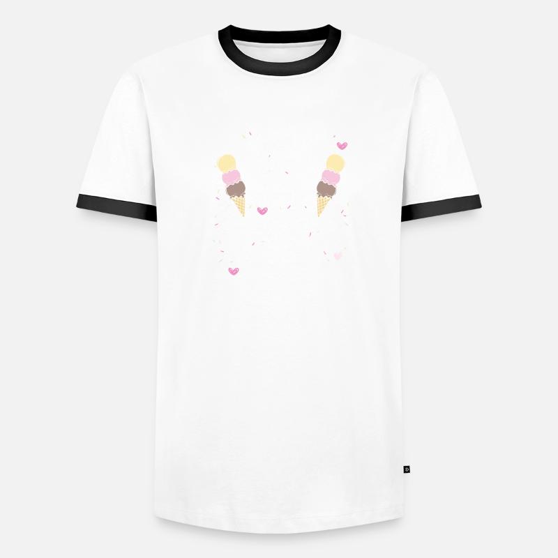 Ich möchte heute nur Eiscreme essen Geschenk Idee Männer Kontrast-T-Shirt