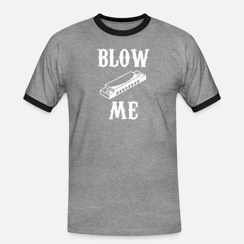 Harmonica - Harmonica - Harmonica - T-shirt contrasté Homme - gris chiné/noir