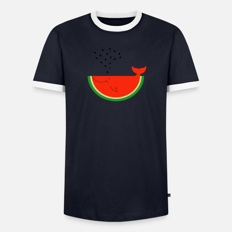 Baleine de pastèque T-shirt contrasté Homme