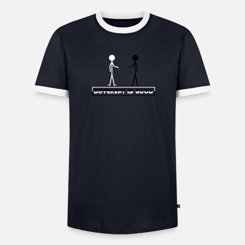 Anders sein ist gut Männer Kontrast-T-Shirt