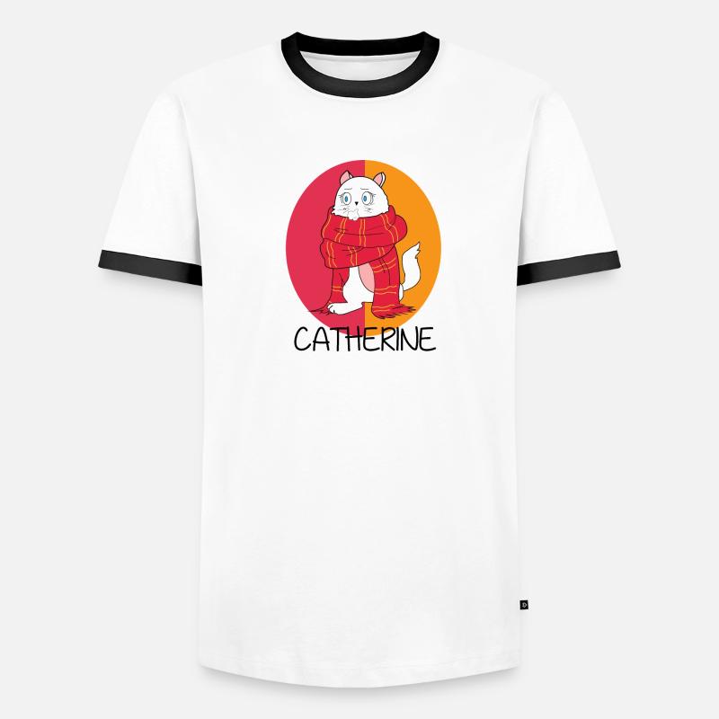 Chat - froid - hiver - conception de chat T-shirt contrasté Homme
