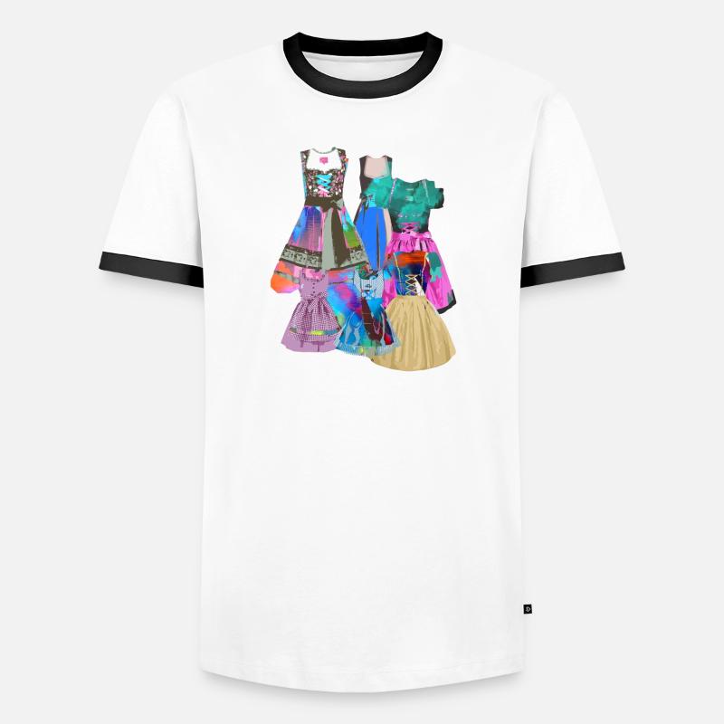Dirndl splash Männer Kontrast-T-Shirt