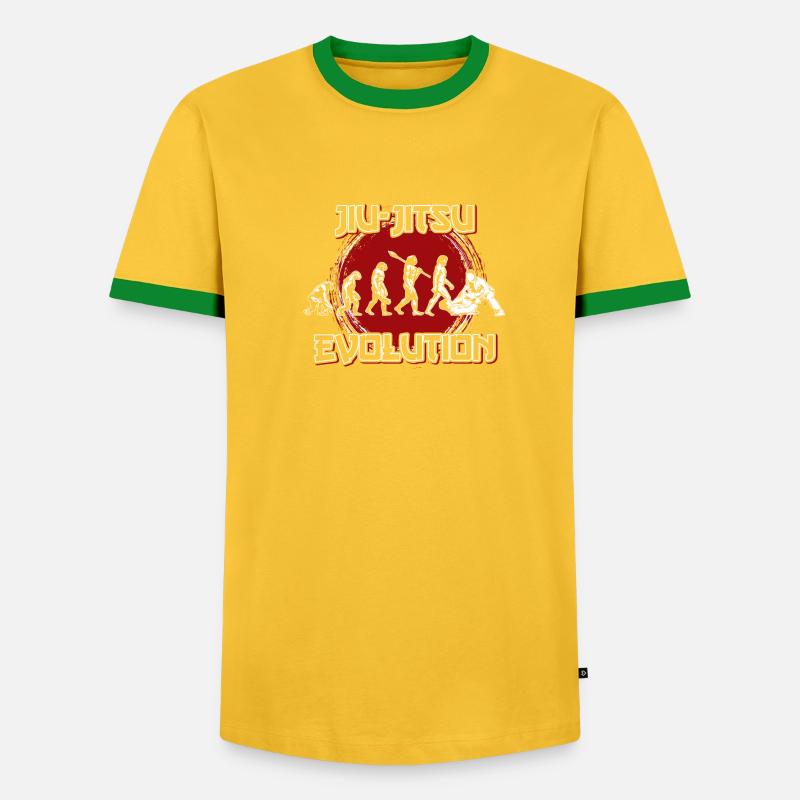 Jiu Jitsu Evolution - Männer Kontrast-T-Shirt - undefined