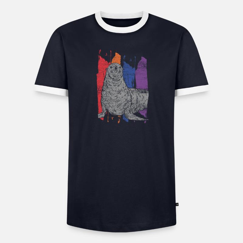 Phoque T-shirt contrasté Homme