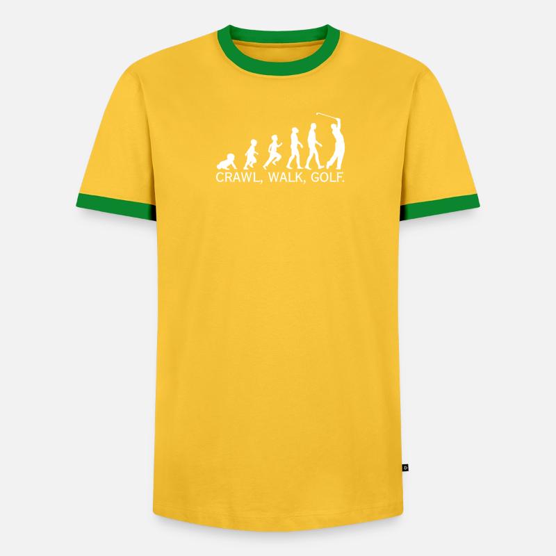 Crawl Walk Golf Evolution - Men's Ringer Shirt - undefined