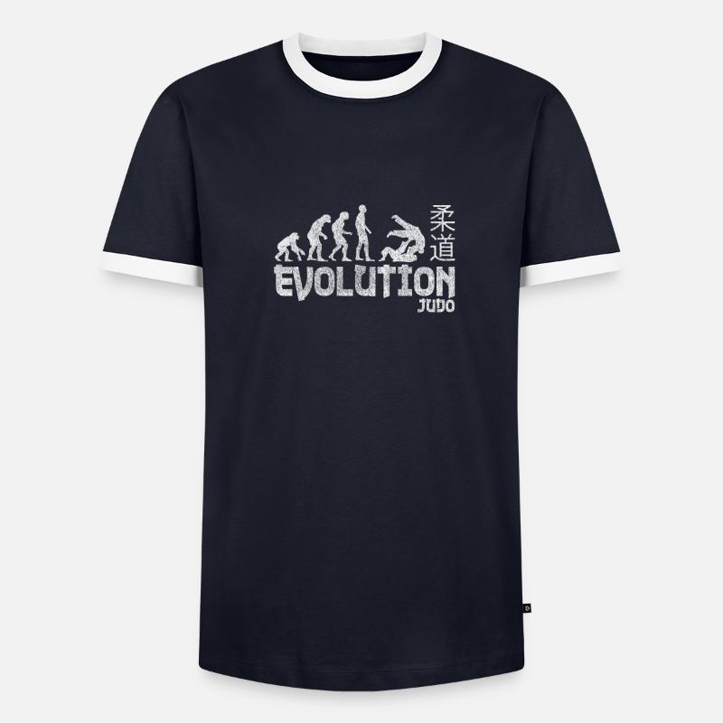 Judo Evolution Combat Gift - Men's Ringer Shirt - undefined