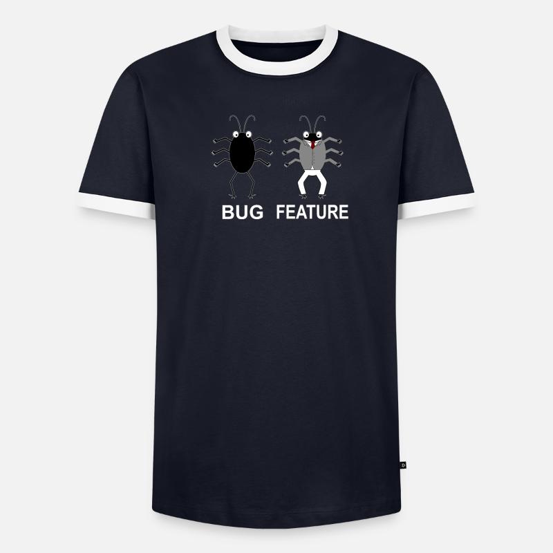 Bug Feature - Computer Scientist Programmer - Men's Ringer Shirt - undefined