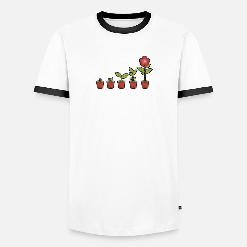Evolution d'une fleur en fleurs dans le pot T-shirt contrasté Homme