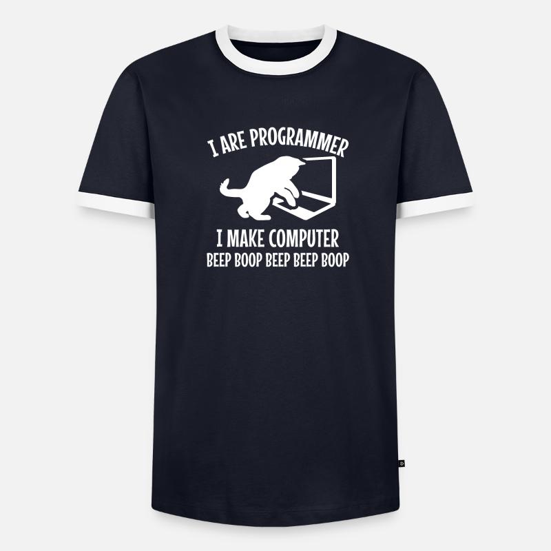 Programmer Cat Gift Programming Mitze Men's Ringer Shirt