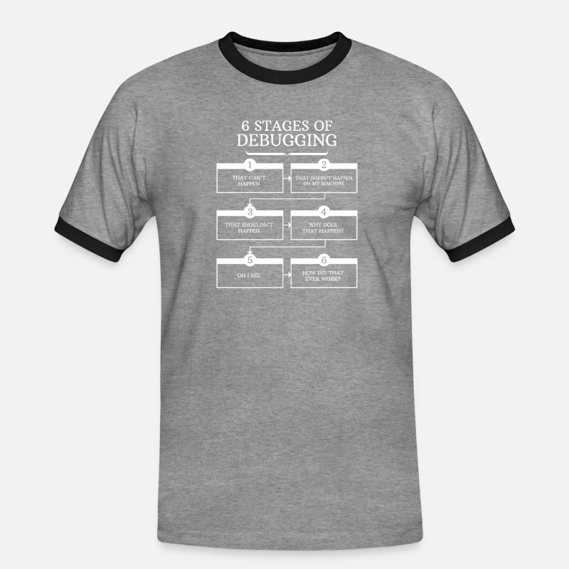 Debugging Programmierer Geschenk Programmieren - Männer Kontrast-T-Shirt - Grau meliert/Schwarz