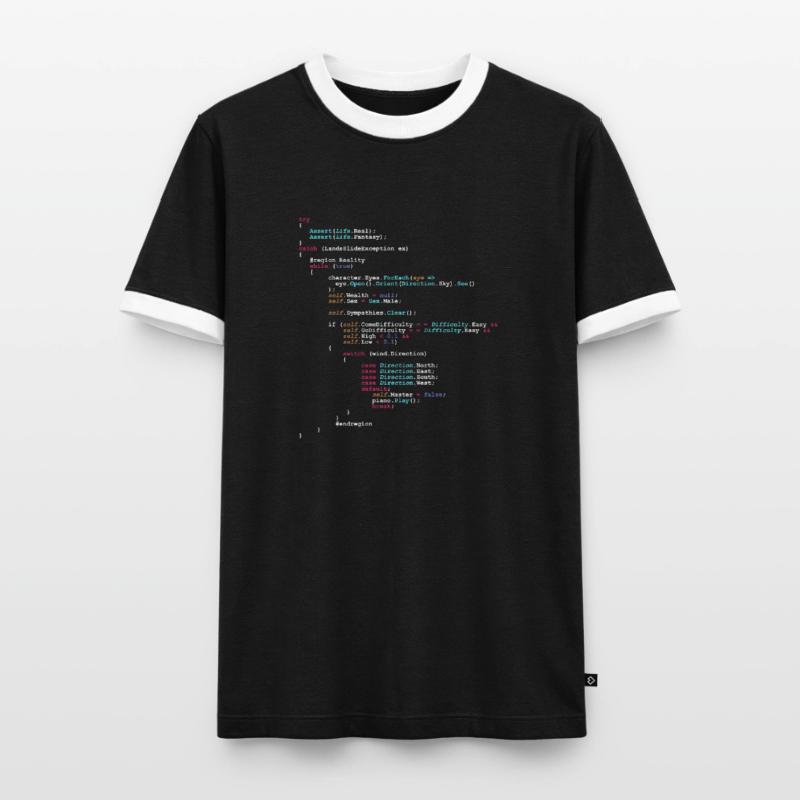 Coding Lustiger Code Spruch Geschenk Programmierer Männer Kontrast-T-Shirt