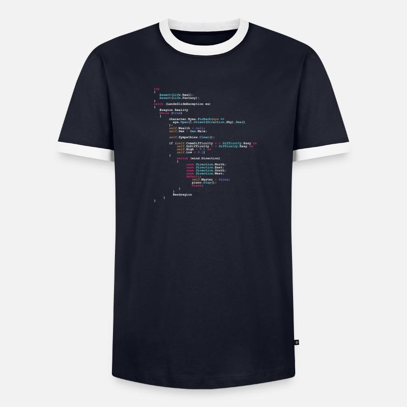 Coding Funny code saying gift programmer - Men's Ringer Shirt -