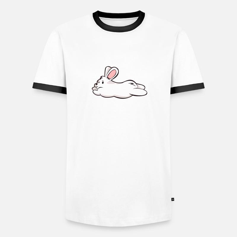 White Rabbit Rabbit Rabbit Comic Gift Men's Ringer Shirt