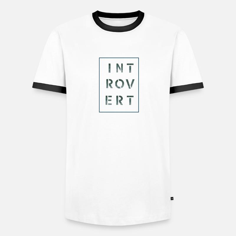 Introvert white, gift, gift idea Men's Ringer Shirt