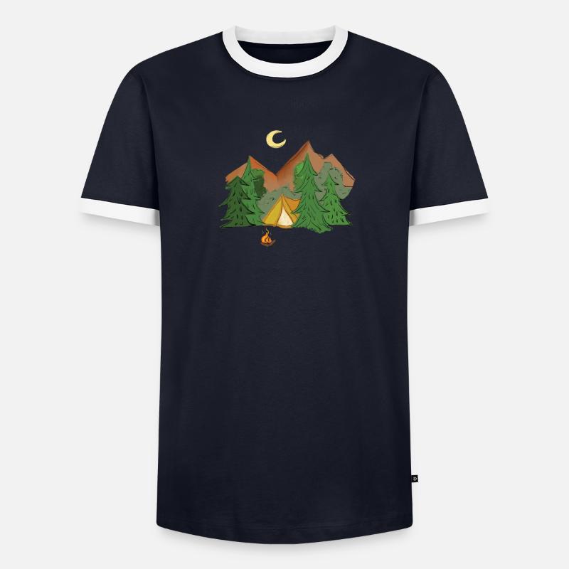 camping Männer Kontrast-T-Shirt