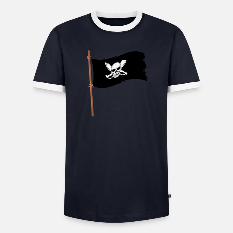 Drapeau pirate T-shirt contrasté Homme