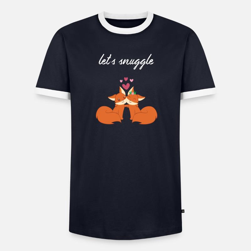 Fox – Cute Fox – Fox Lover – Snuggle Men's Ringer Shirt