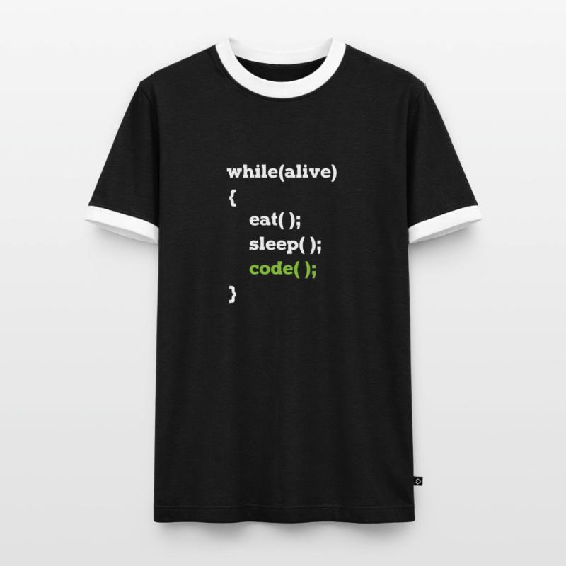 Java Programmierer Informatiker Schleife Männer Kontrast-T-Shirt
