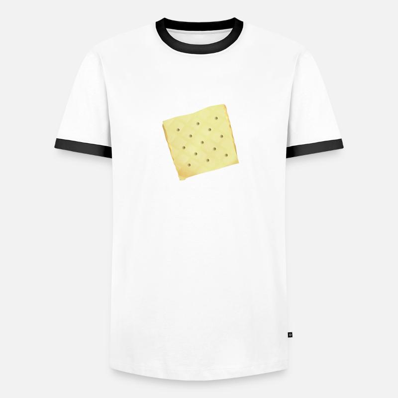 Graphique des amoureux du cracker blanc sec T-shirt contrasté Homme