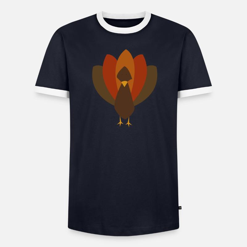 Conception de la dinde T-shirt contrasté Homme