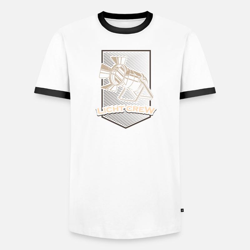 LIGHT CREW Cadeau de technicien en éclairage rétro T-shirt contrasté Homme