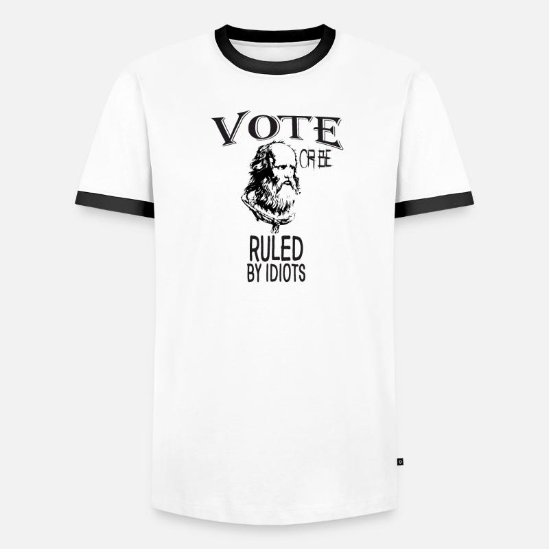Abstimmen oder von Idioten regiert werden | Plato Männer Kontrast-T-Shirt