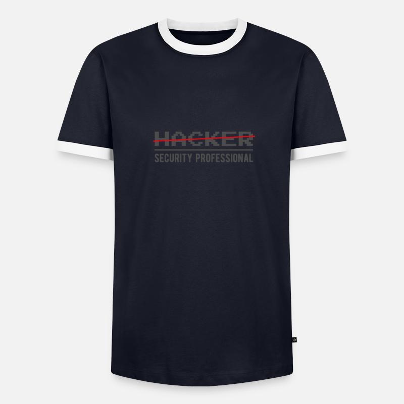 Hacker Security Professional dit informaticien T-shirt contrasté Homme