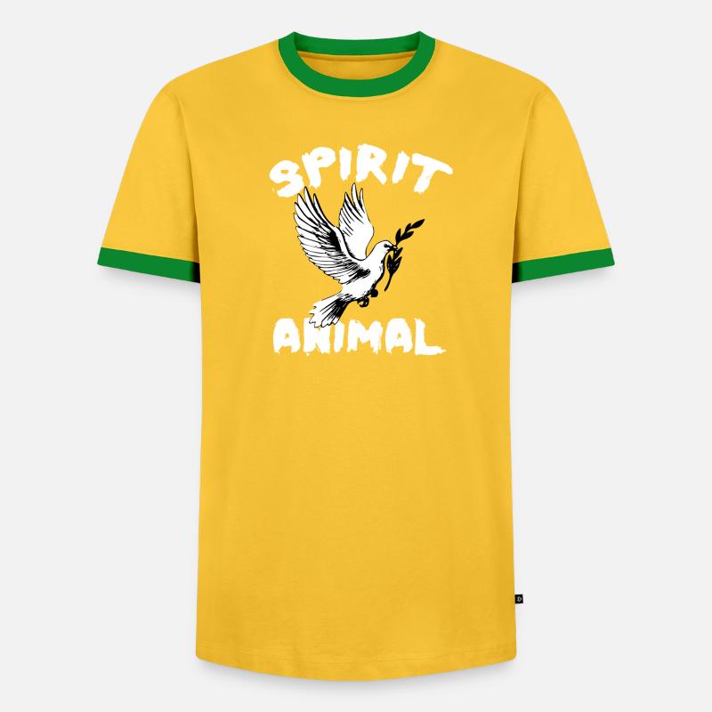 DOVE - Männer Kontrast-T-Shirt - Grau meliert/Schwarz