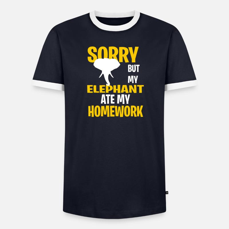 Éléphant drôle idée actuelle T-shirt contrasté Homme