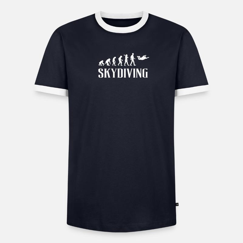 Skydiving Evolution Gift Idea - Männer Kontrast-T-Shirt - undefined