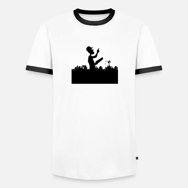 Supervision site manager foreman engineer construction Men's Ringer Shirt